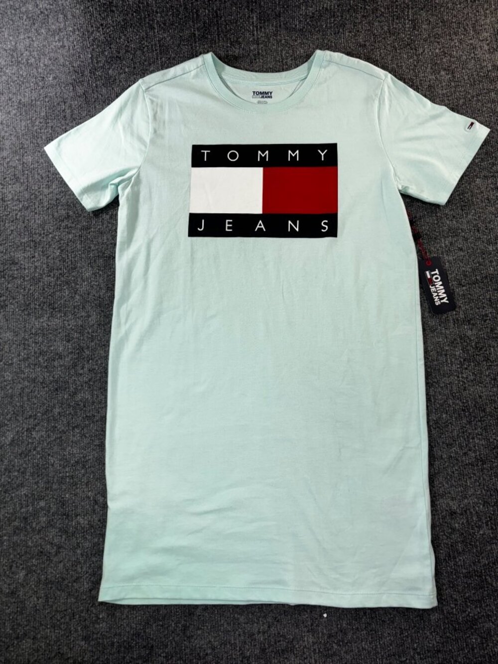 Tommy Jeans womens size Small Sneaker Dress light green NWT